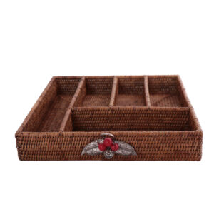 Porta talheres Rattan (35cm x 35cm)