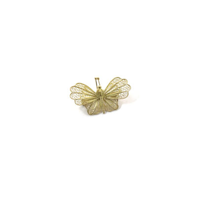 Alfinete borboleta dourado