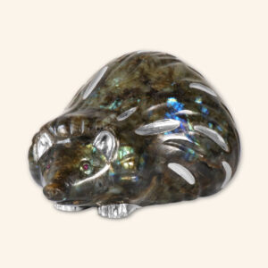Hedgehog in Labradorite stone