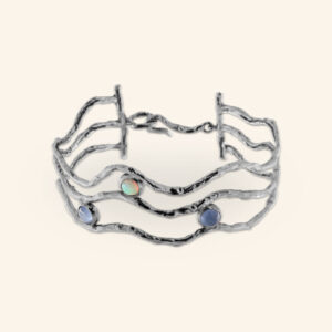 Cuff bracelet opal sea
