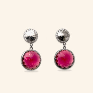 Par de brincos disco vermelhos