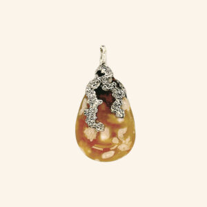Cherry agate pendant