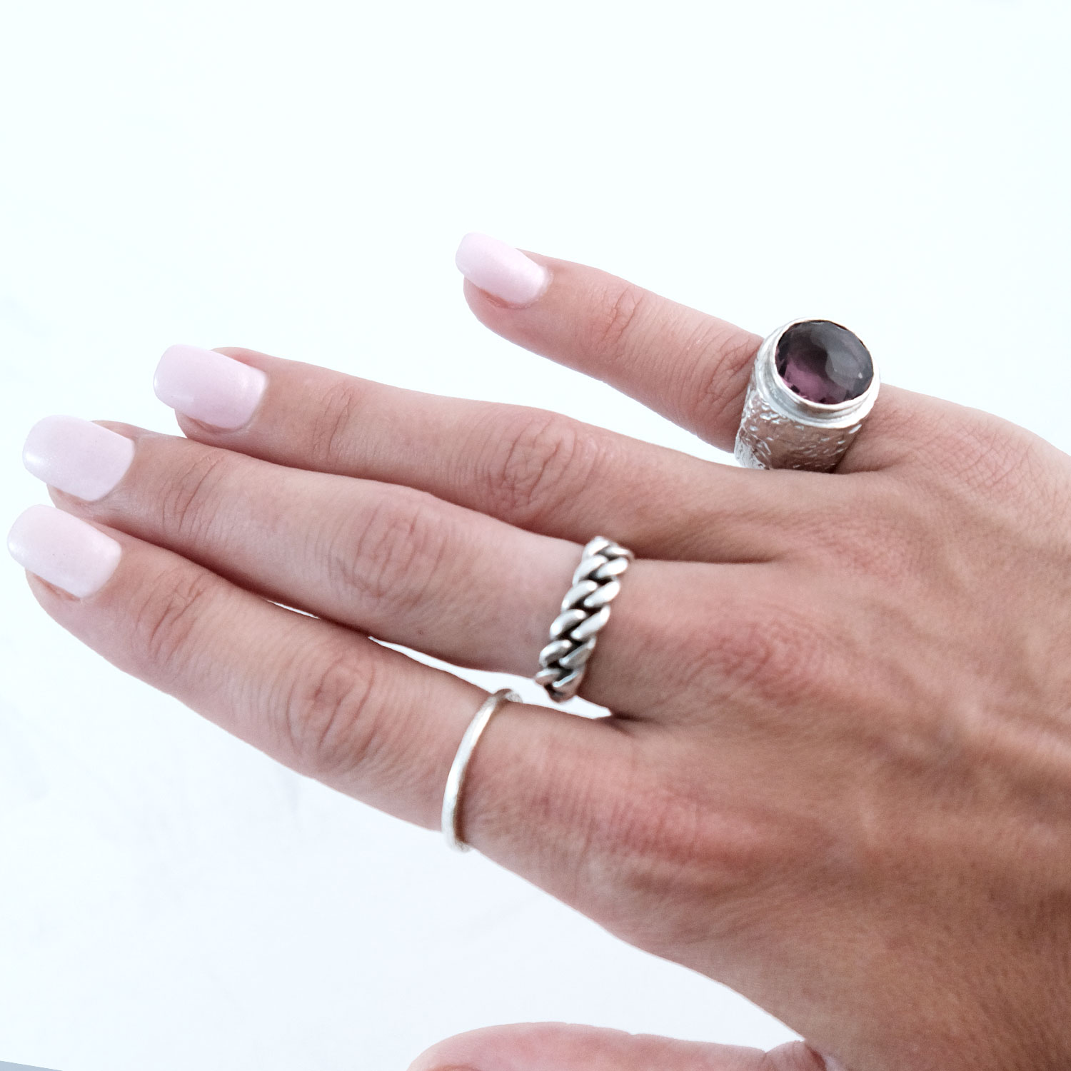 Anel com pedra rosa - Image 2