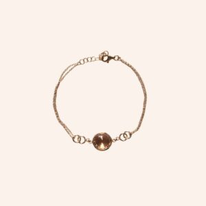 Pulseira ara castanha dourada