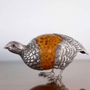 Alternative view of Partridge with coral egg in fossil