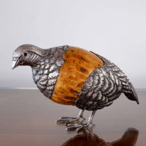 Alternative view of Partridge with coral egg in fossil