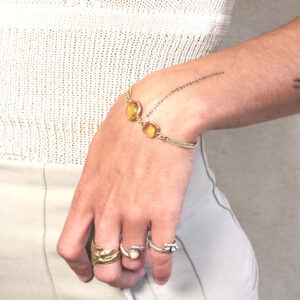 Alternative view of Pulseira la palma citrino dourada