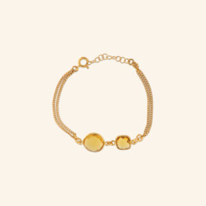 Pulseira la palma citrino dourada