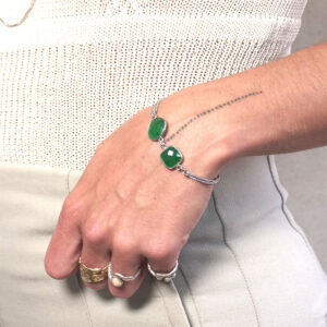 Alternative view of Pulseira la palma agata verde