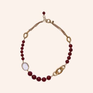 Colar equilibrio agata rubi S