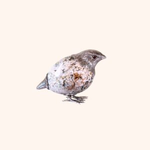 Codorniz com ovo jaspe