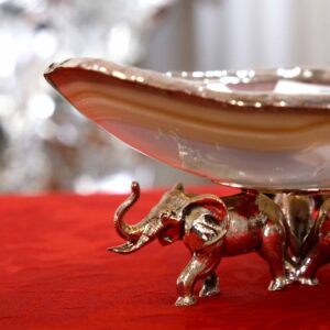 Alternative view of Taça agata três elefefantes