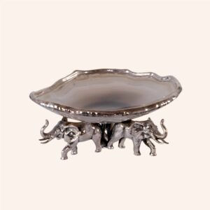 Taça agata três elefefantes