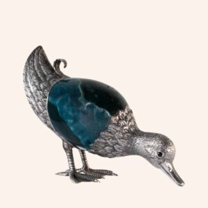 Pato com ovo de jaspe oceânico