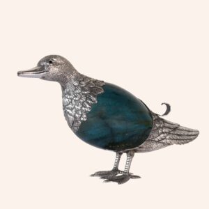 Pato com ovo de jaspe oceânico