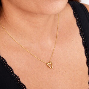Alternative view of Love necklace gold plated
