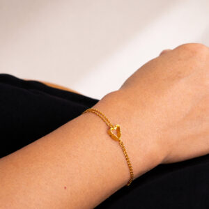 Alternative view of Pulseira amor dourada