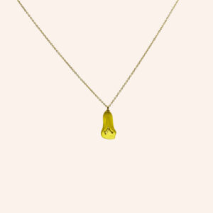 Peridot jar necklace gold plated
