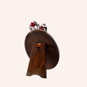 Moldura oval com coral