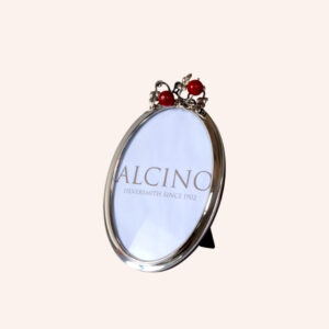 Moldura oval com coral
