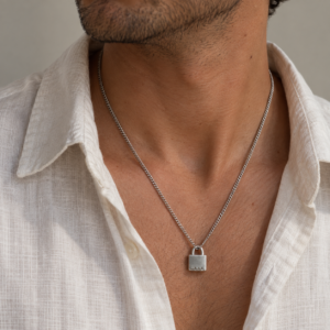 Alternative view of Padlock necklace