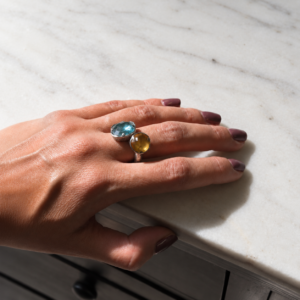 Alternative view of Water ring  topaz and citrine