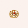 Anel bosque coral dourado