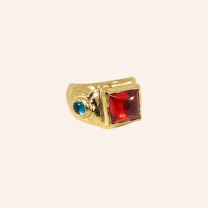 Anel square dourado