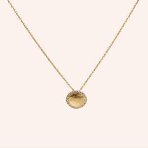 Colar disco dourado