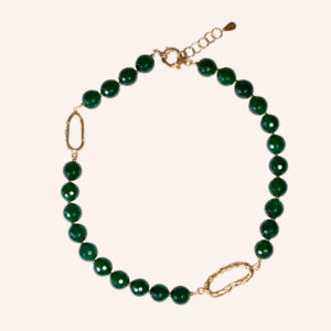 Colar bubble agata verde