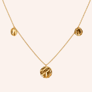 Colar três memórias dourado