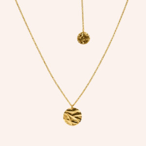 Two memories necklace gold plated